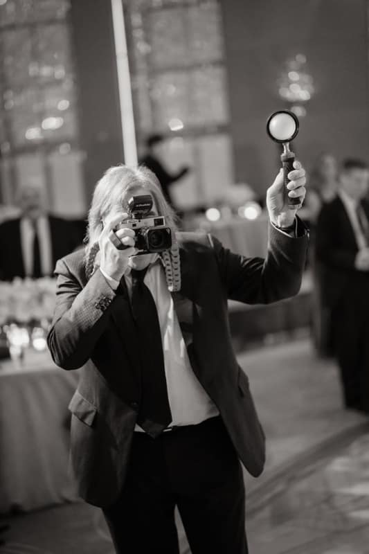 Terry Gruber photographing an event